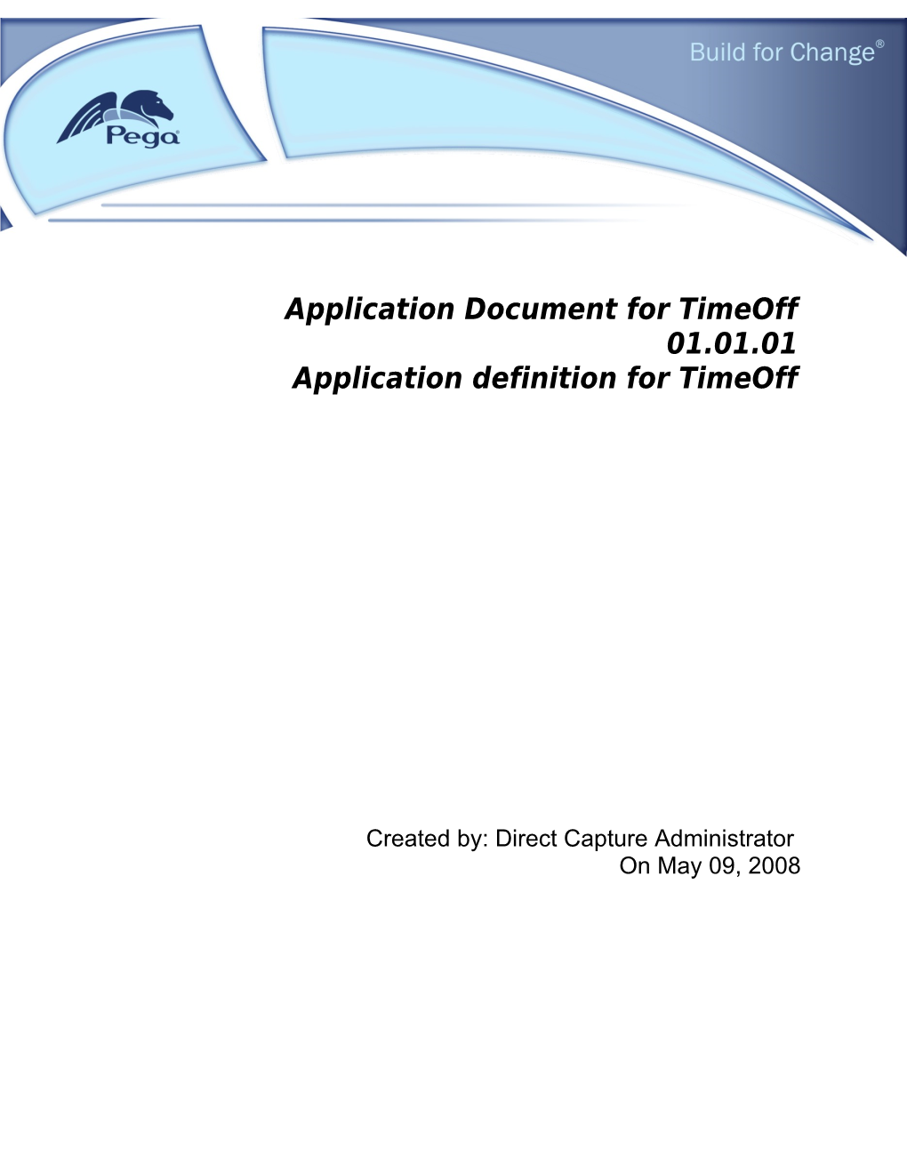Application Document for Timeoff