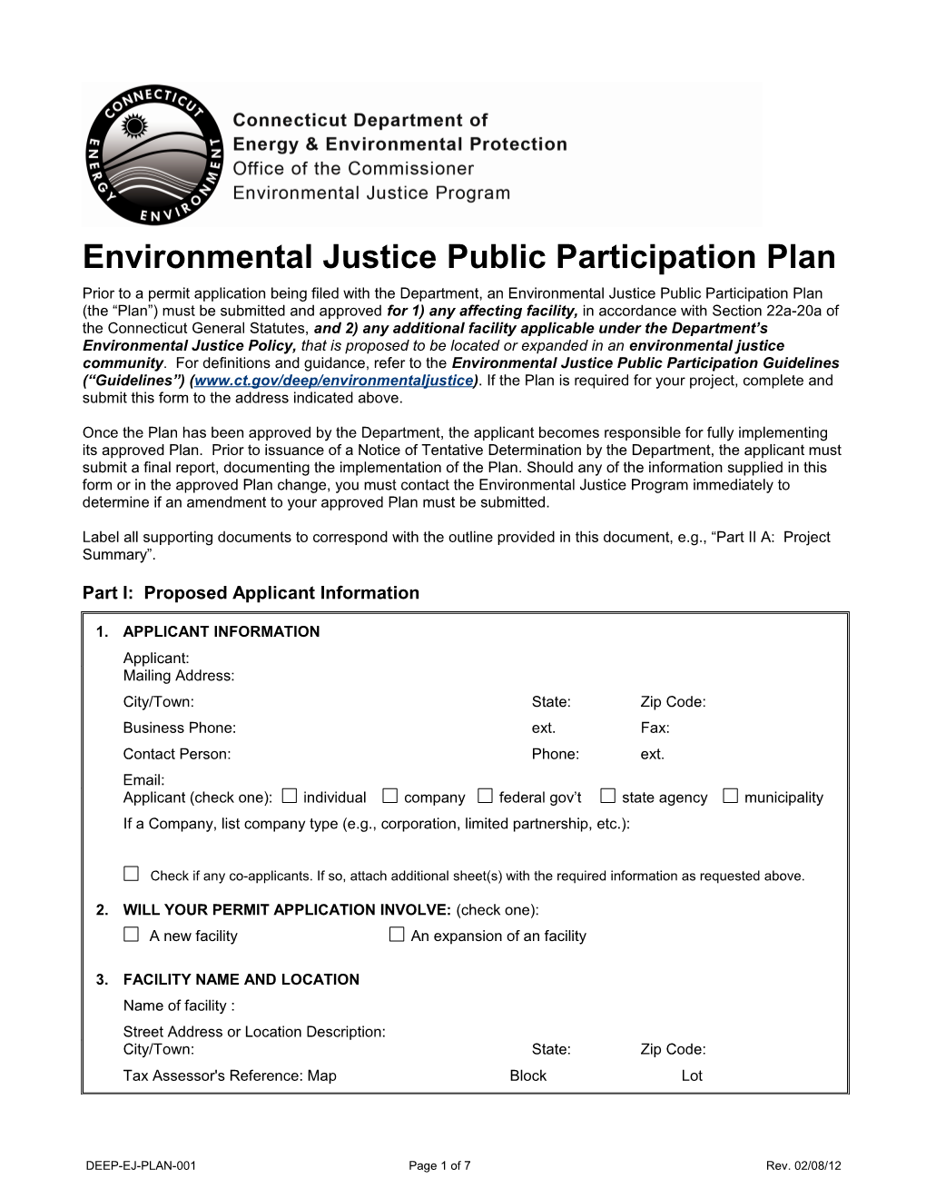Environmental Justice Public Participation Plan