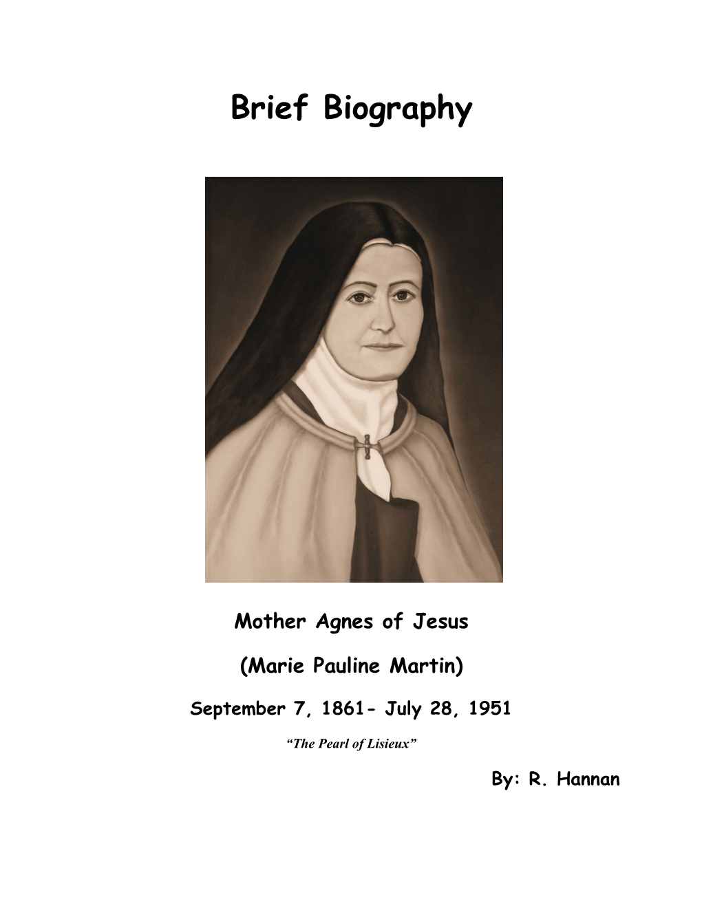 Mother Agnes of Jesus