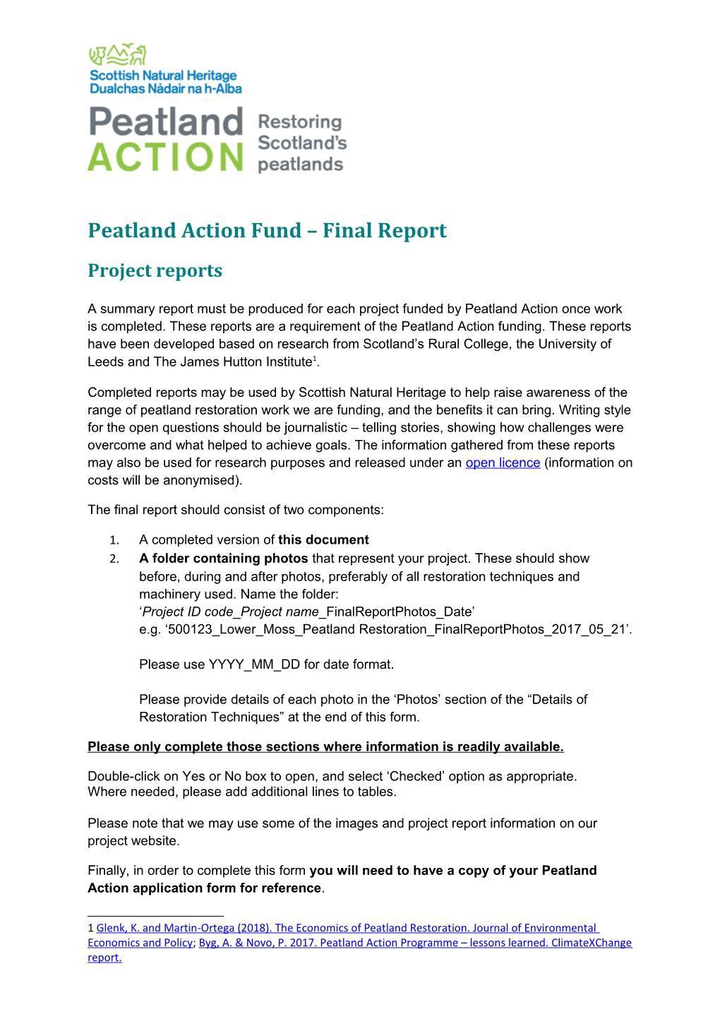 Peatland Action Fund Final Report