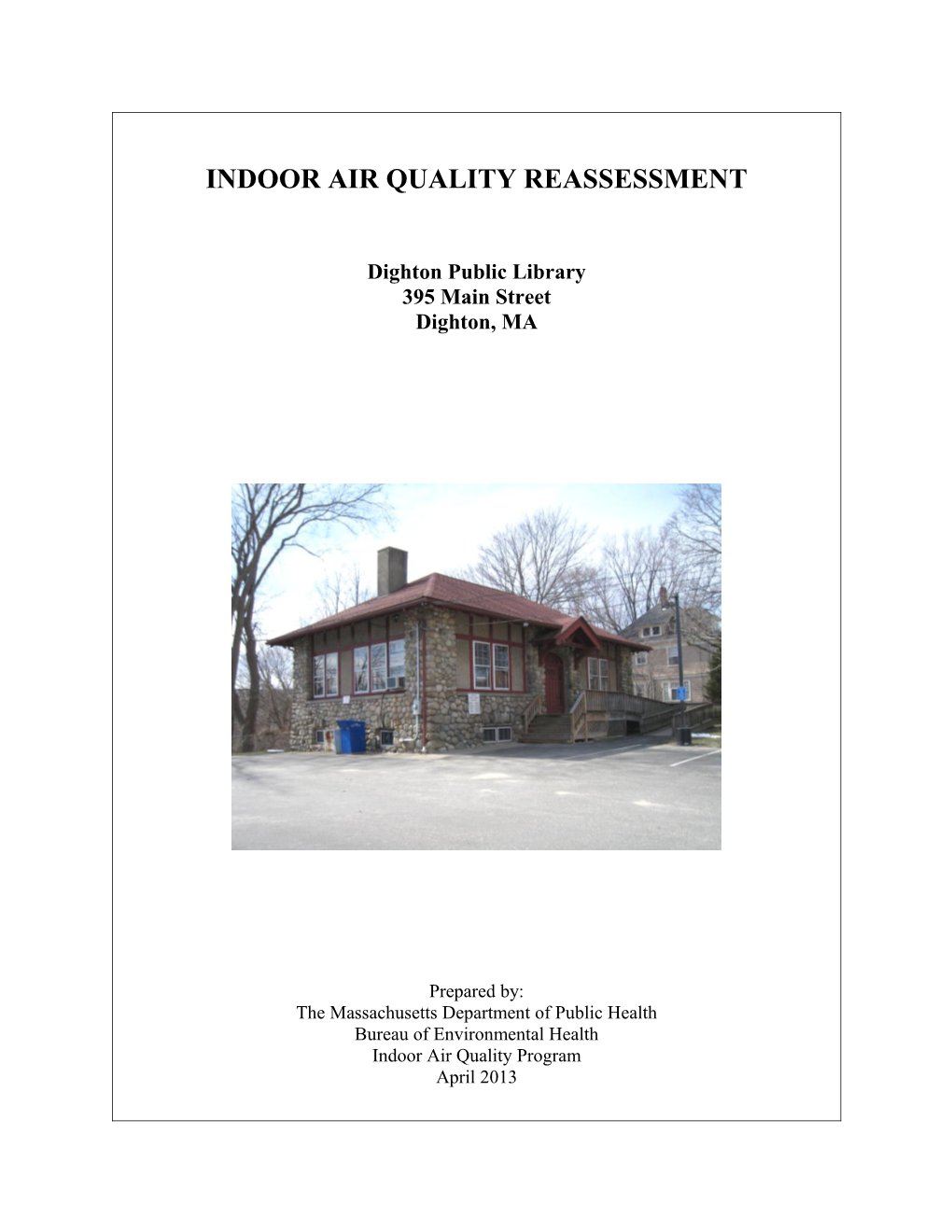 Indoor Air Quality Assessment - Dighton Public Library