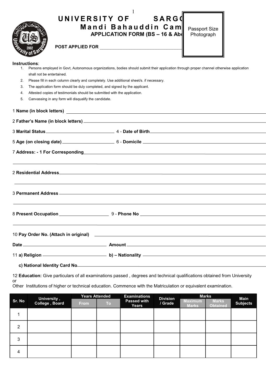 Please Fill in Each Column Clearly and Completely. Use Additional Sheet/S. If Necessary