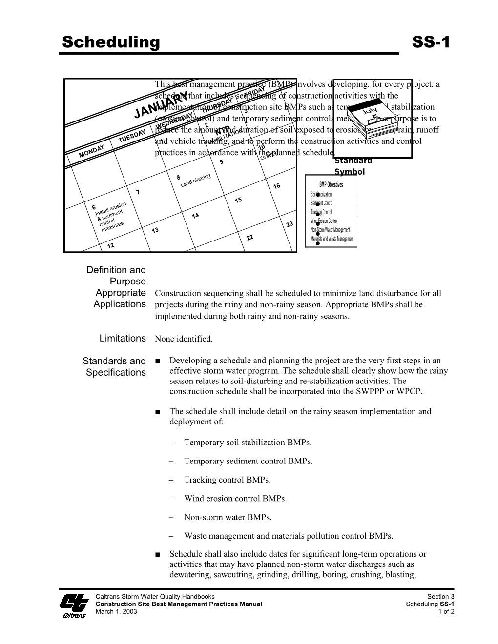 Construction Site Best Management Practices Manualscheduling SS-1