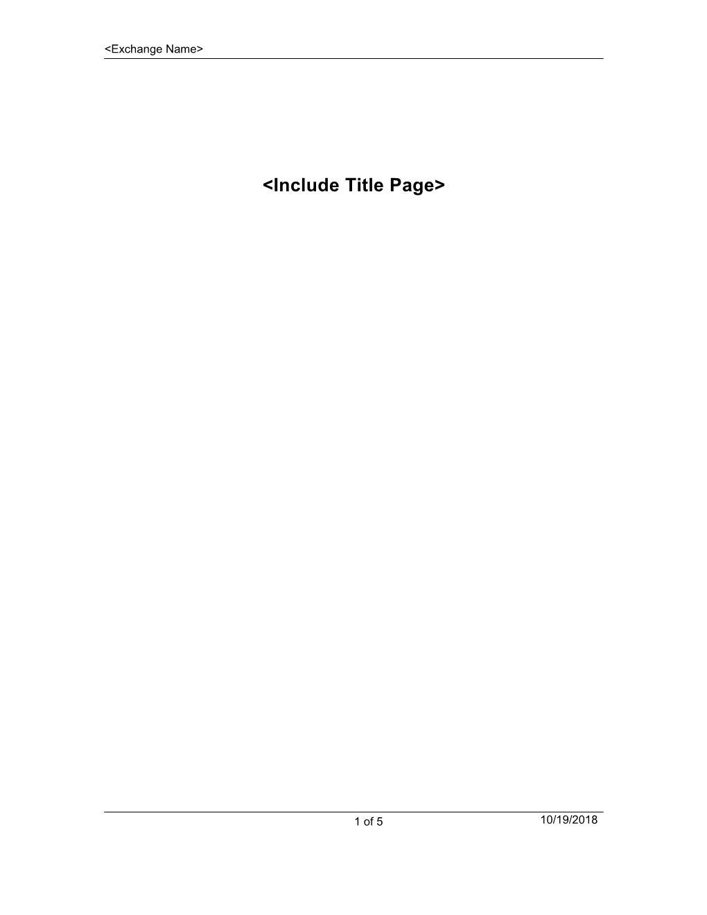 Include Title Page