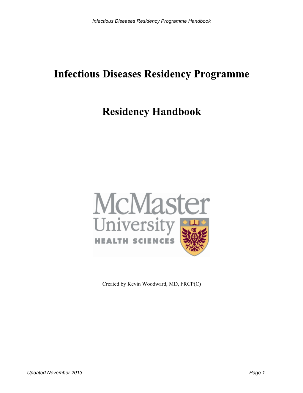 Infectious Diseases Residency Programme