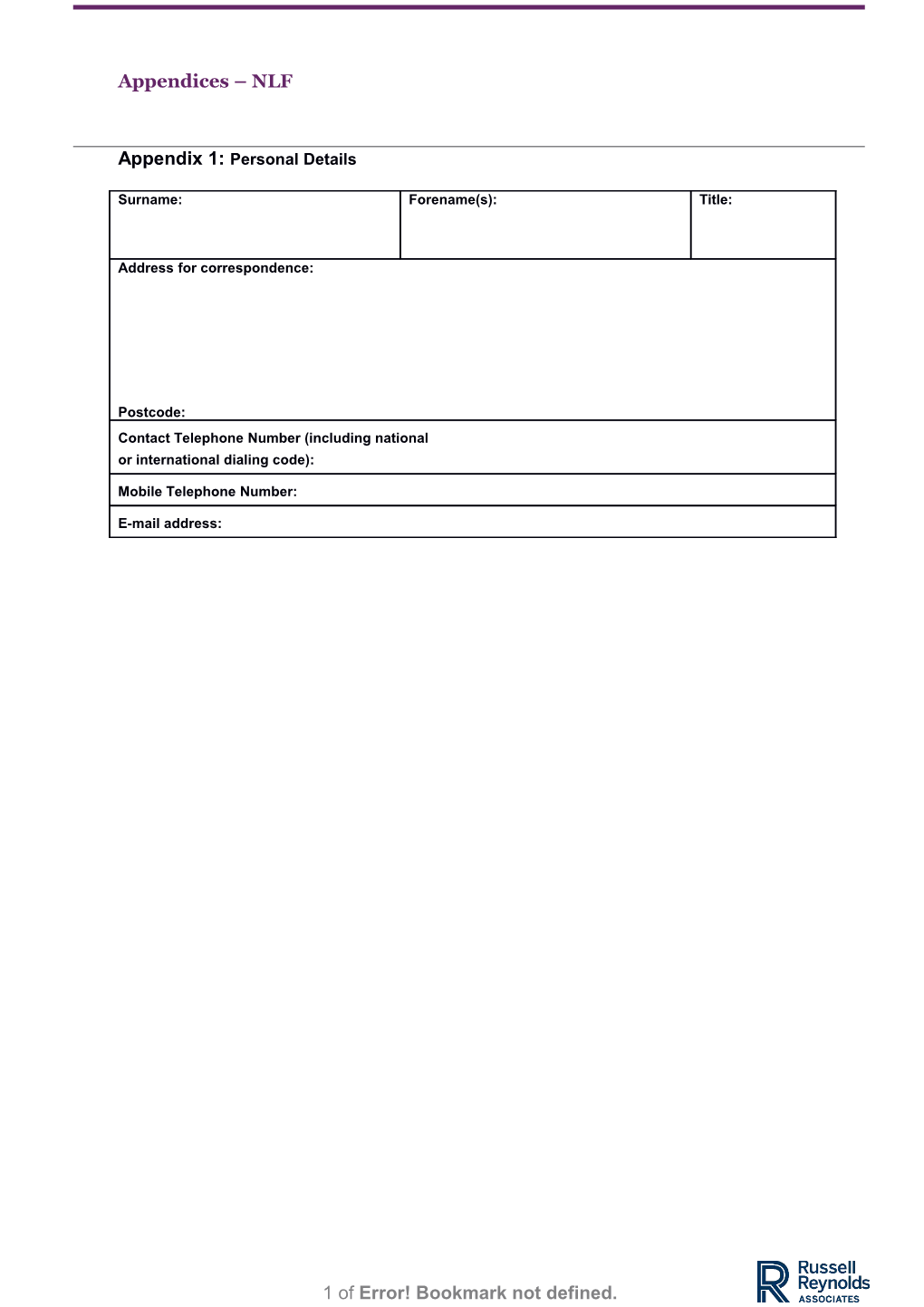 Appendix 2:Diversity Monitoring Form