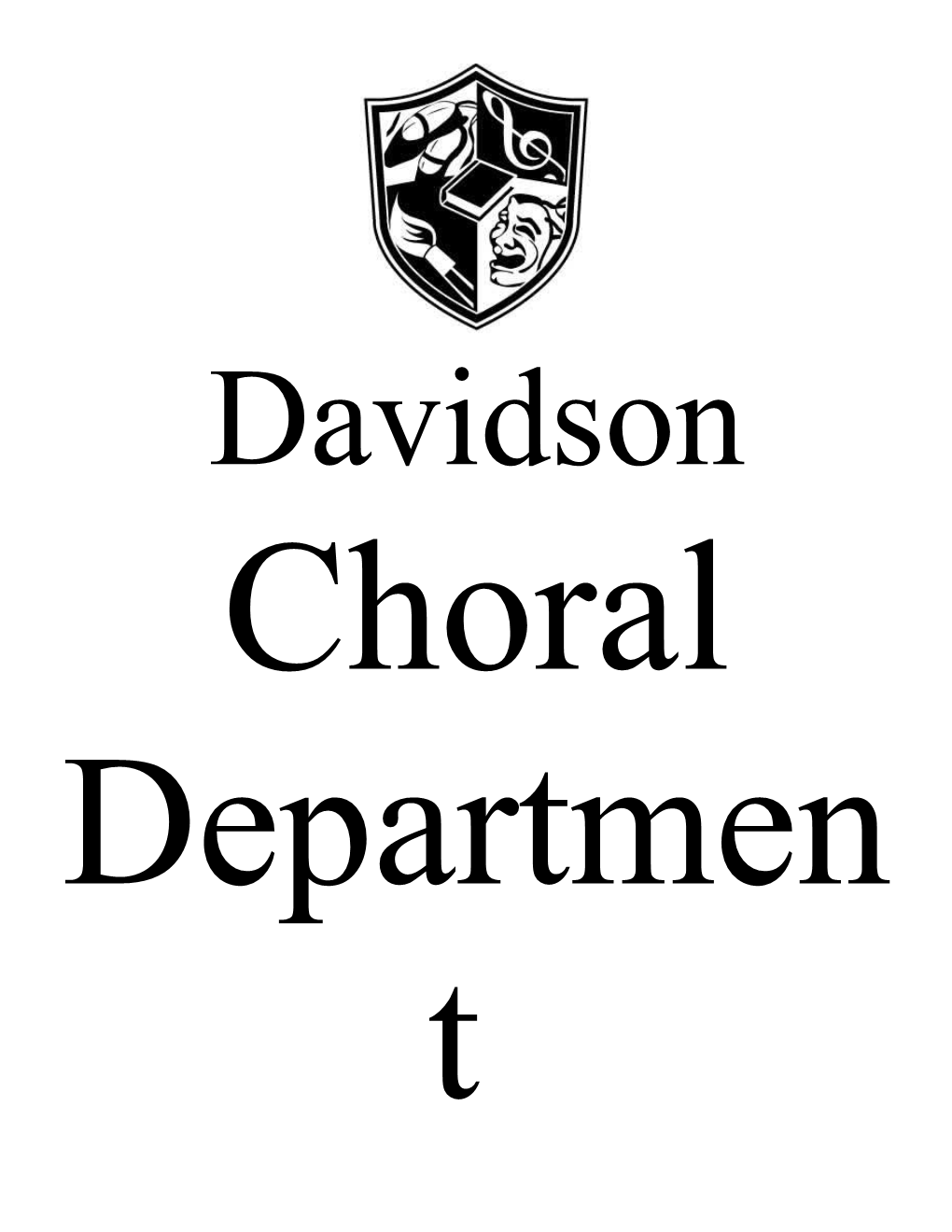 Handbook for the Davidson Choral Department