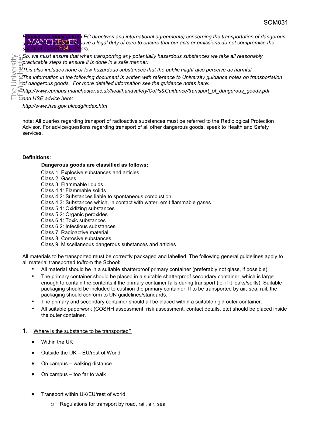 Regulations (Derived from EC Directives and International Agreements)Concerning The