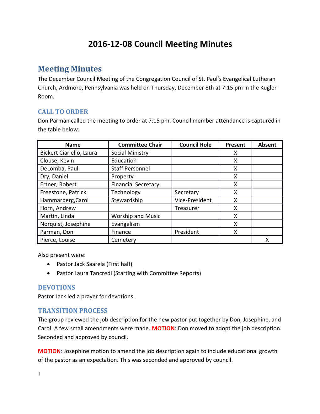 2016-12-08 Council Meeting Minutes