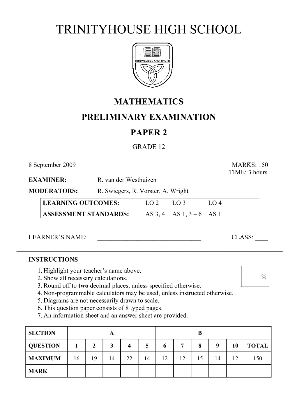 Preliminary Examination