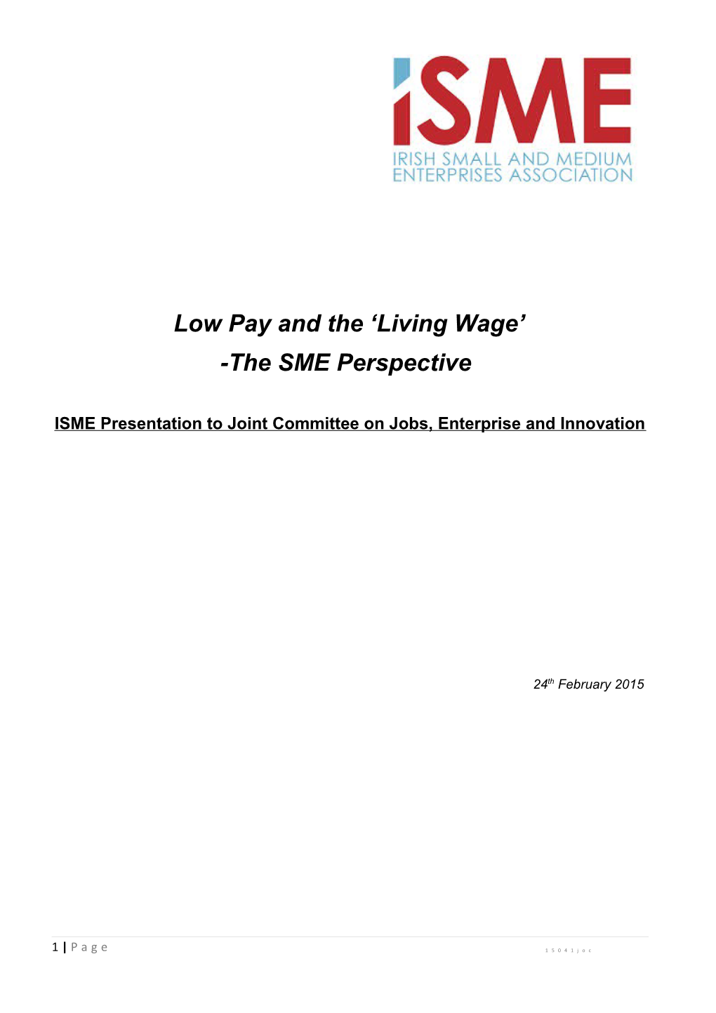 Low Pay and the Living Wage