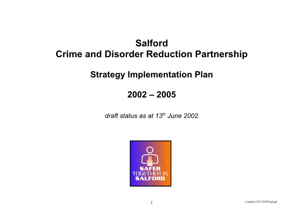 Crime and Disorder Reduction Partnership