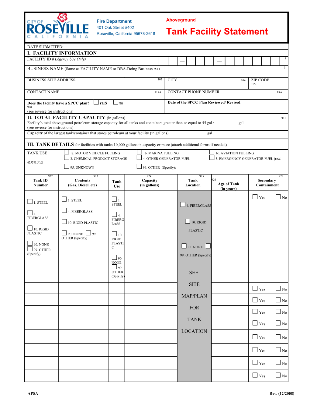 Unfied Program Consolidated Form