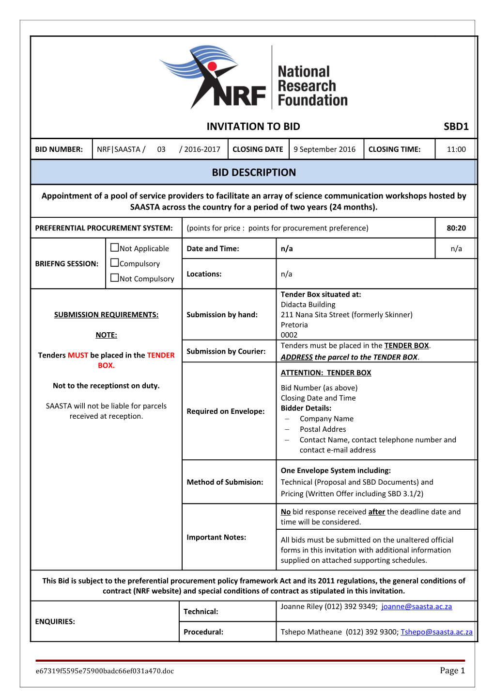 IMPORTANT: Returnable Documents