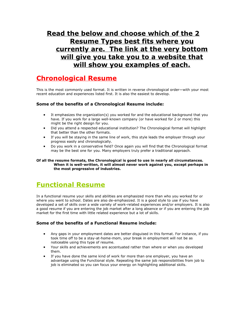 Some of the Benefits of a Chronological Resume Include