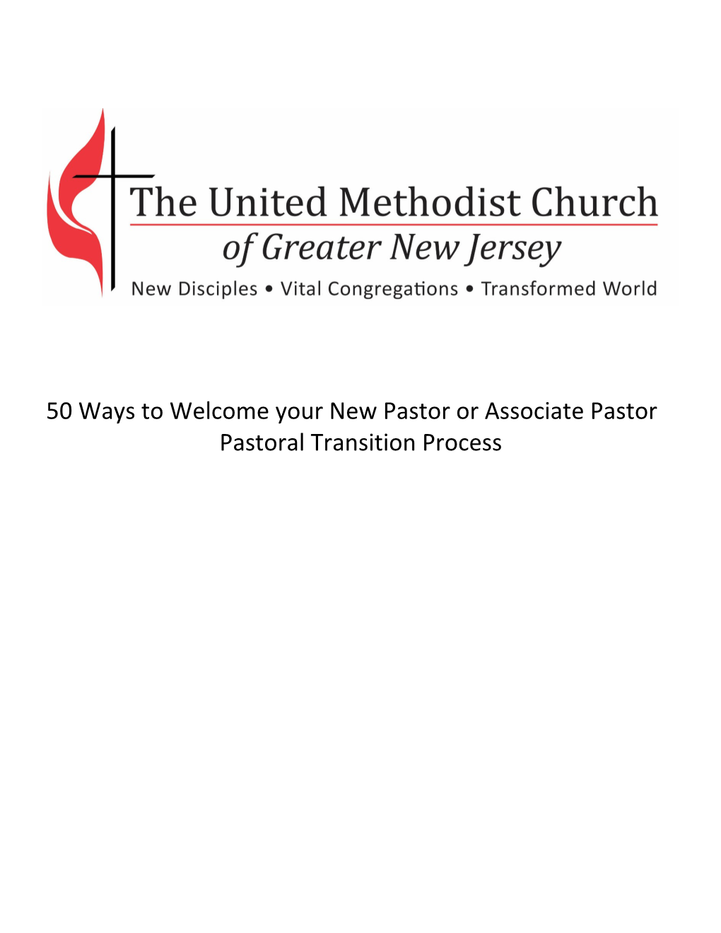 Pastoral Transition Process for Congregations