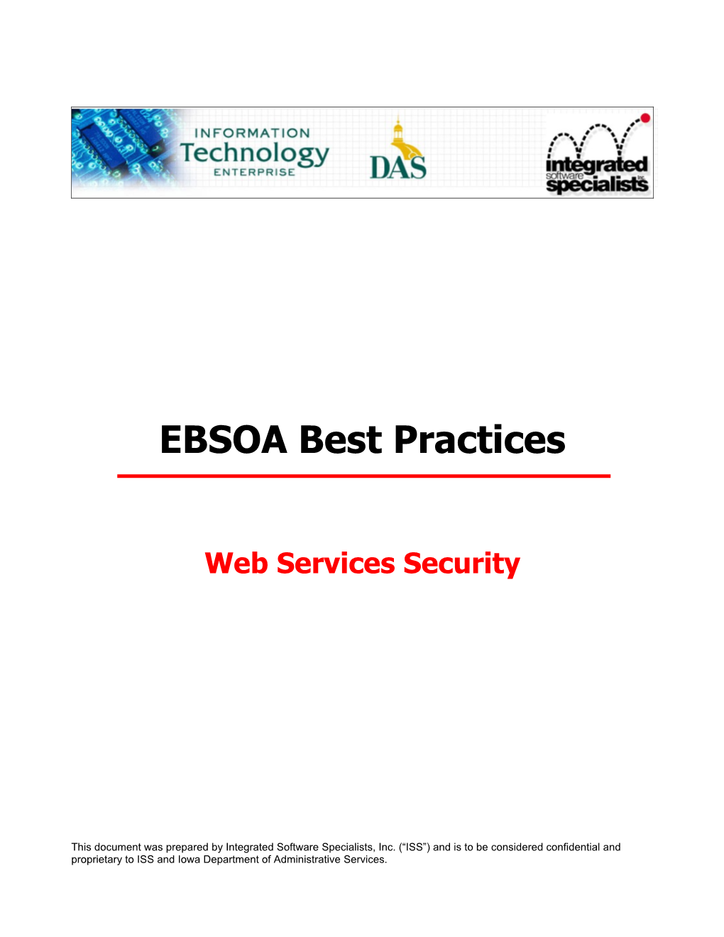 EBSOA Best Practices: WS Security