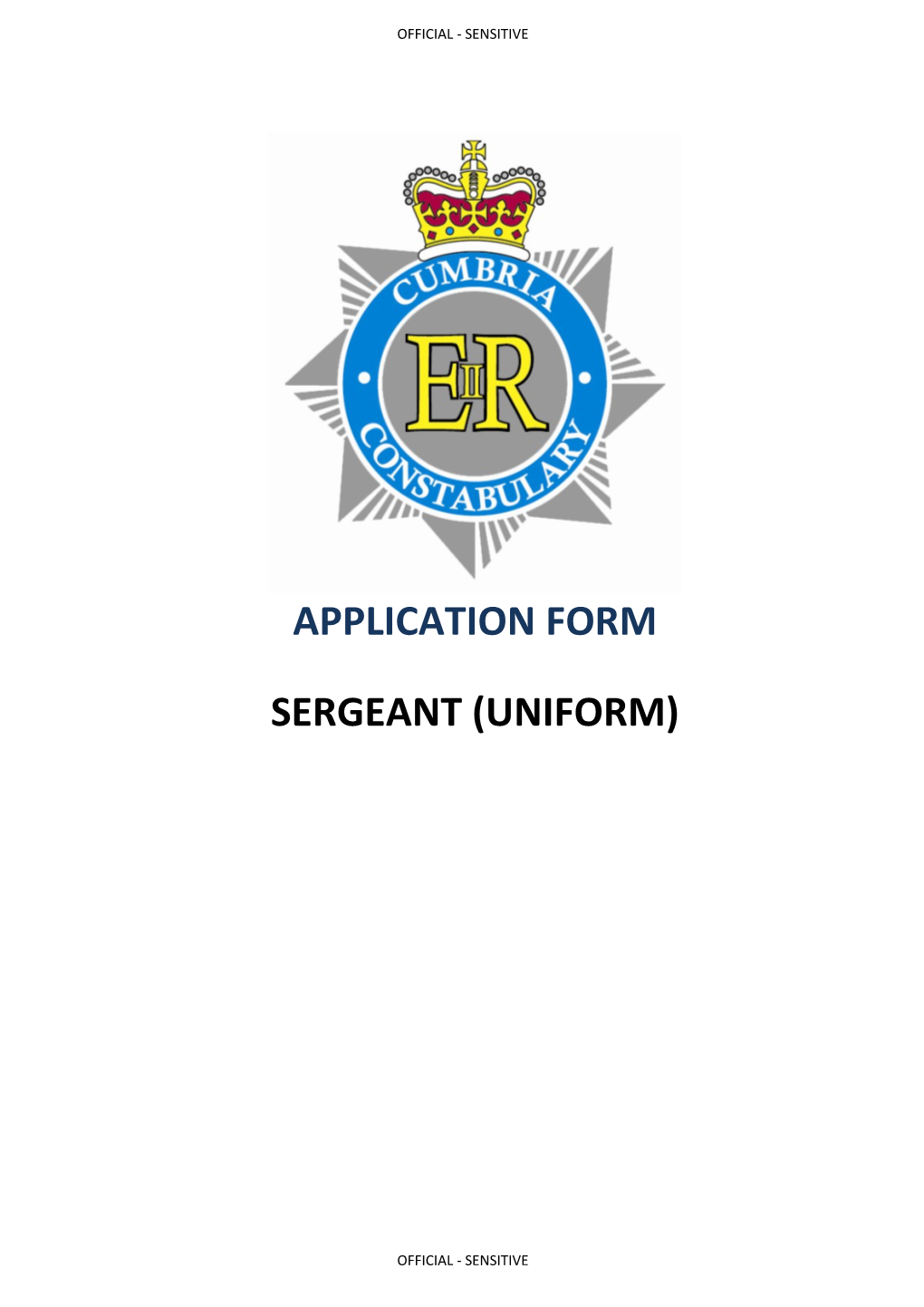 Sergeant (Uniform) Cumbria Constabulary
