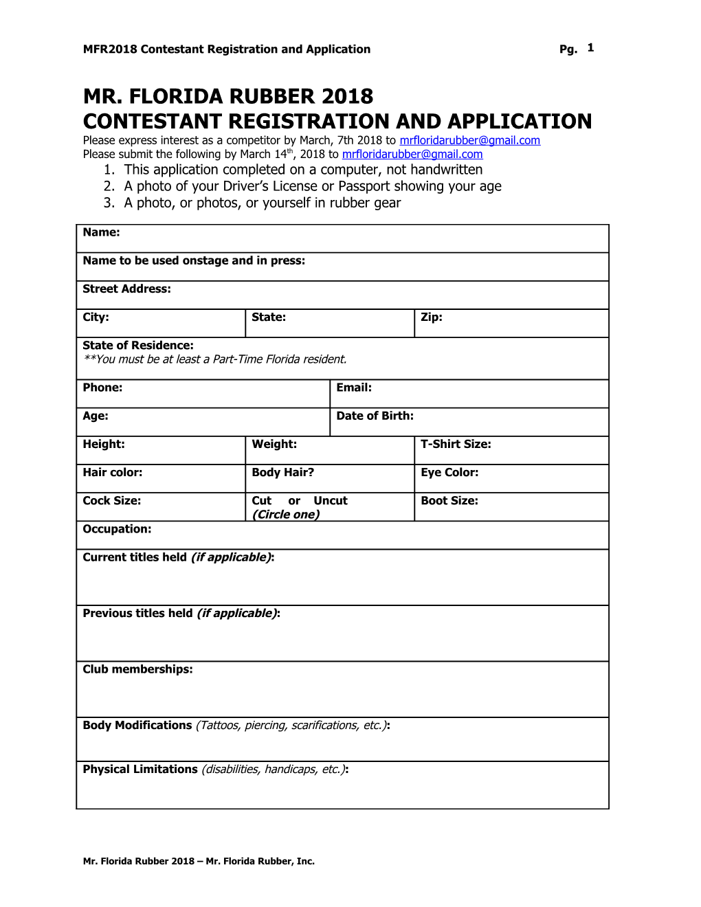 MFR2018 Contestant Registration and Application Pg