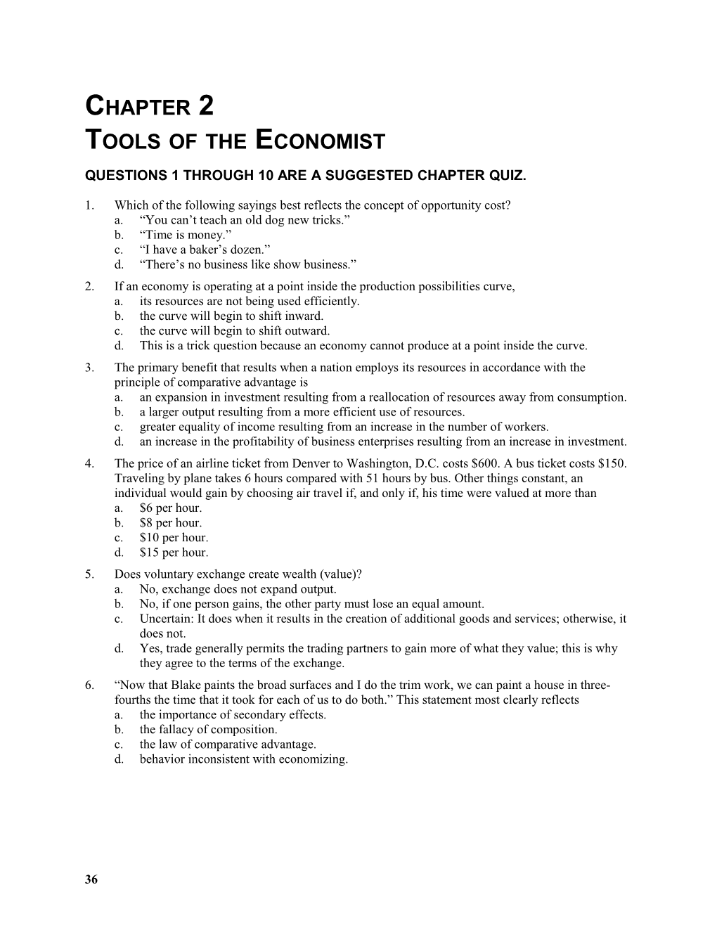 Chapter 2 - Some Tools of the Economist