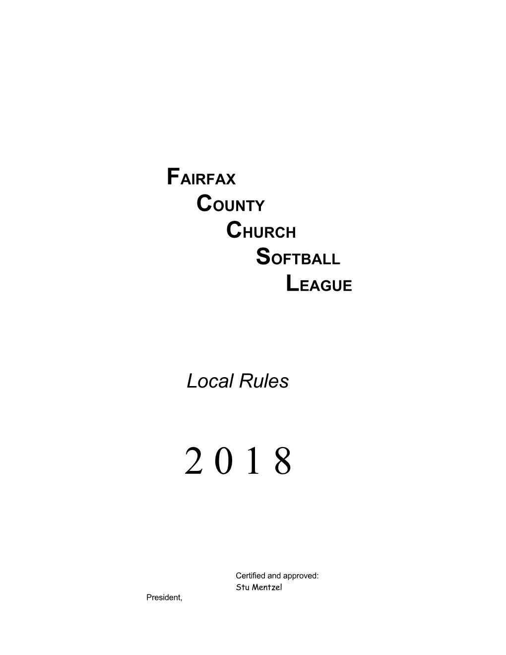 Fairfax County Church Leagues Slowpitch Softball