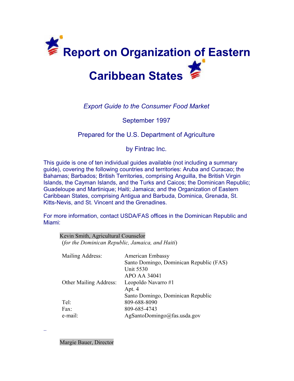 Report on Organization of Eastern Caribbean States