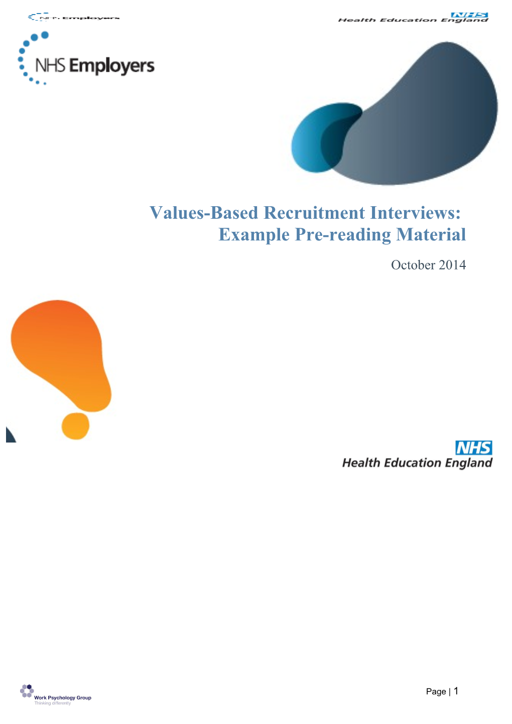 Values-Based Recruitment Interviews