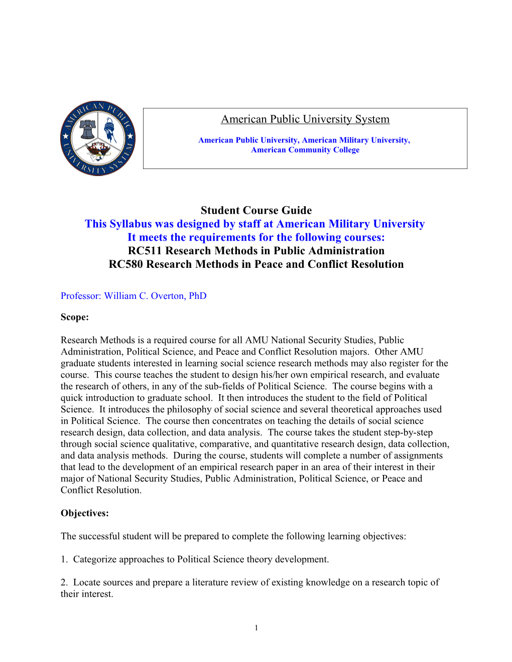 RC503 - Research Methods in National Security Studies