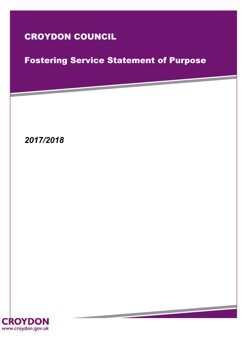 Fostering Service Statement of Purpose 2017/2018
