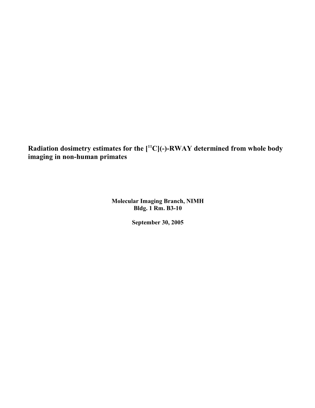 Monkey Dosimetry Estimates for the Phosphodiesterase 4 (PDE4) Enzyme Radioligand (R)- 11C