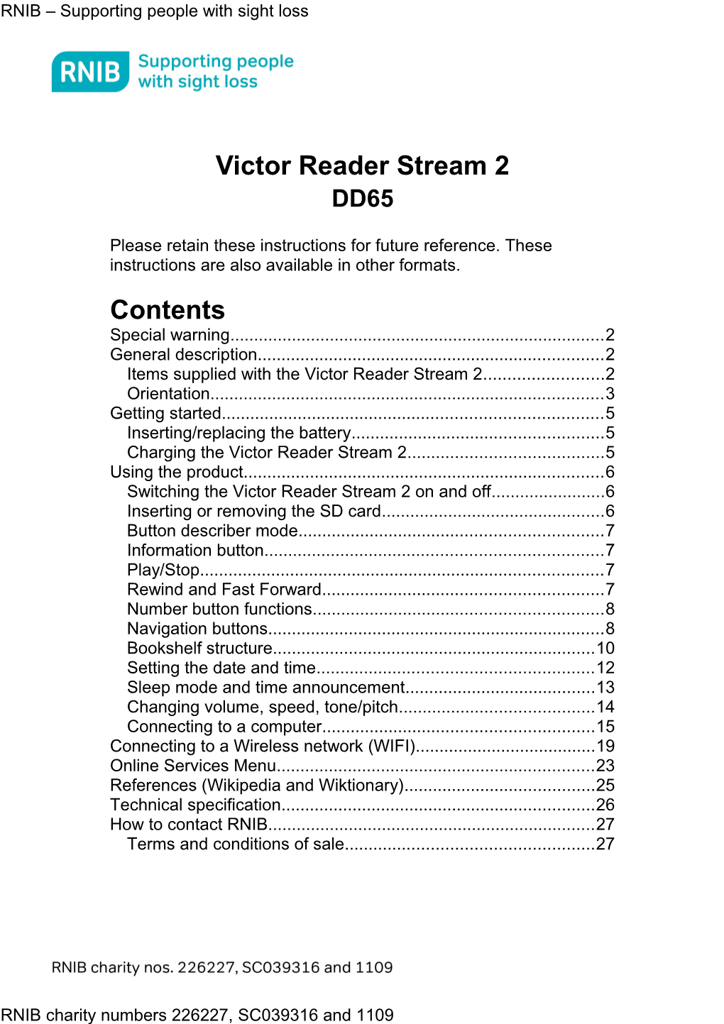 Victor Reader Stream 2