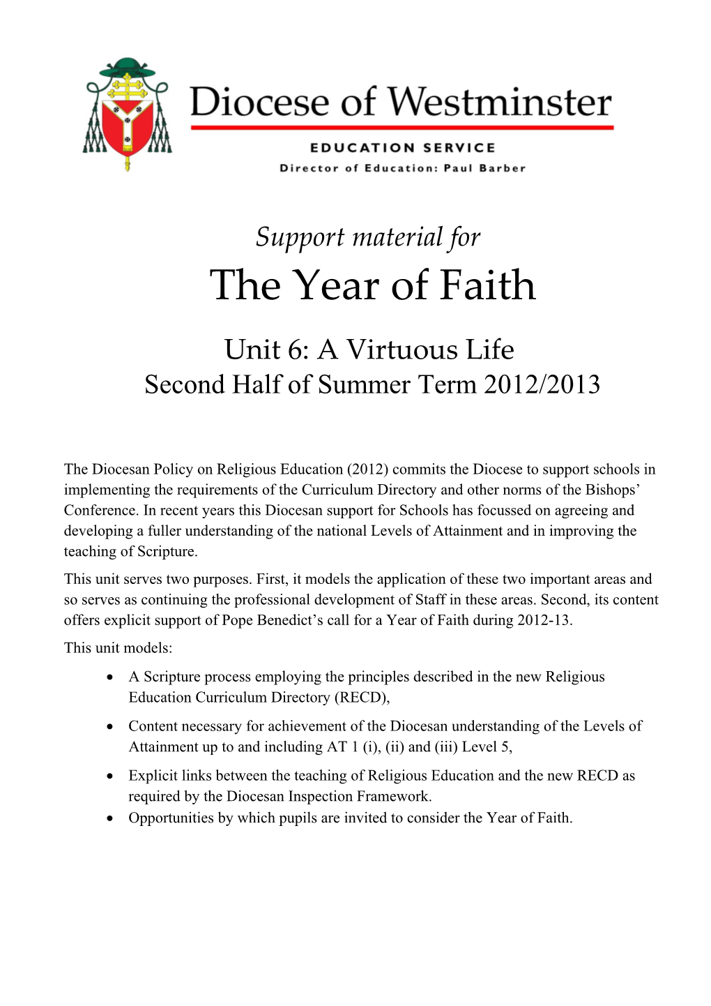 Second Half of Summer Term 2012/2013