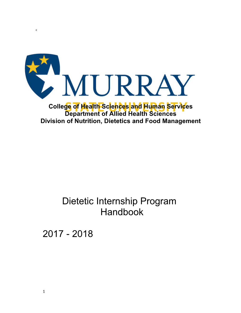 Dietetic Intern Handbook