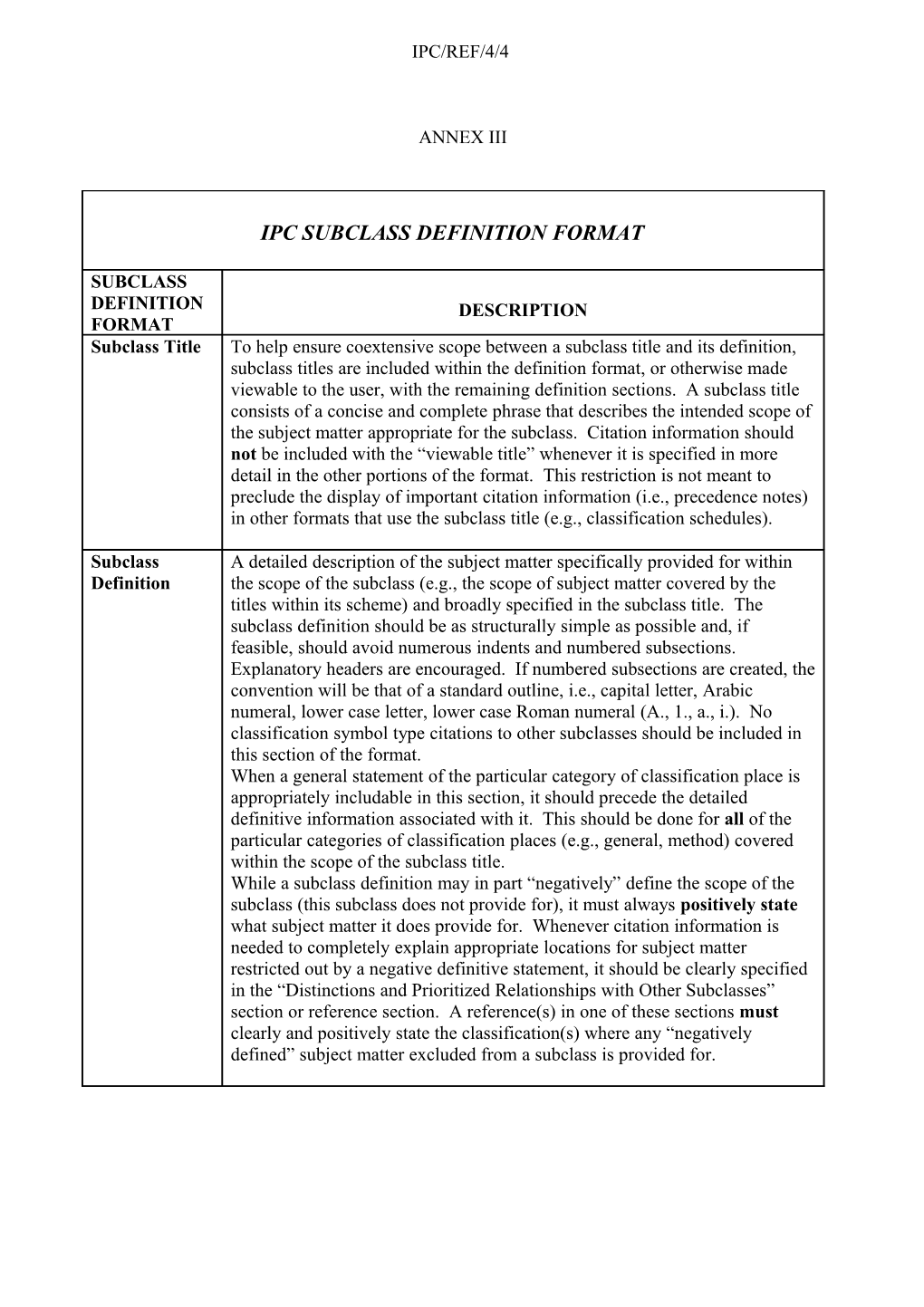 IPC/REF/4/4: Report (Annex 3)