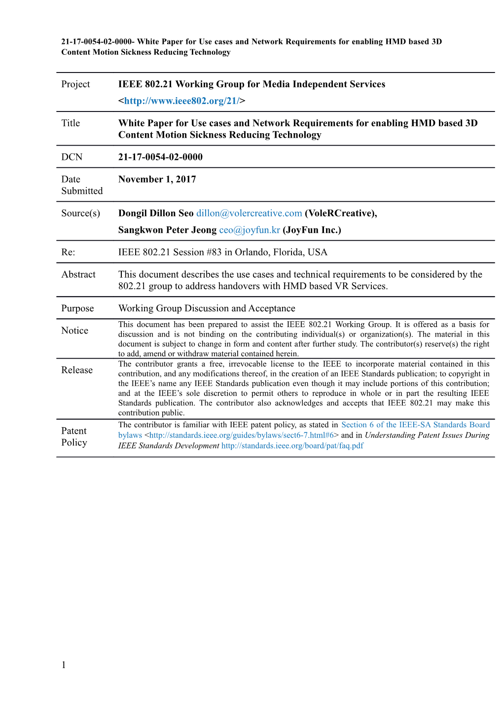 Figure 1 Stereoscopic Image for VR HMD