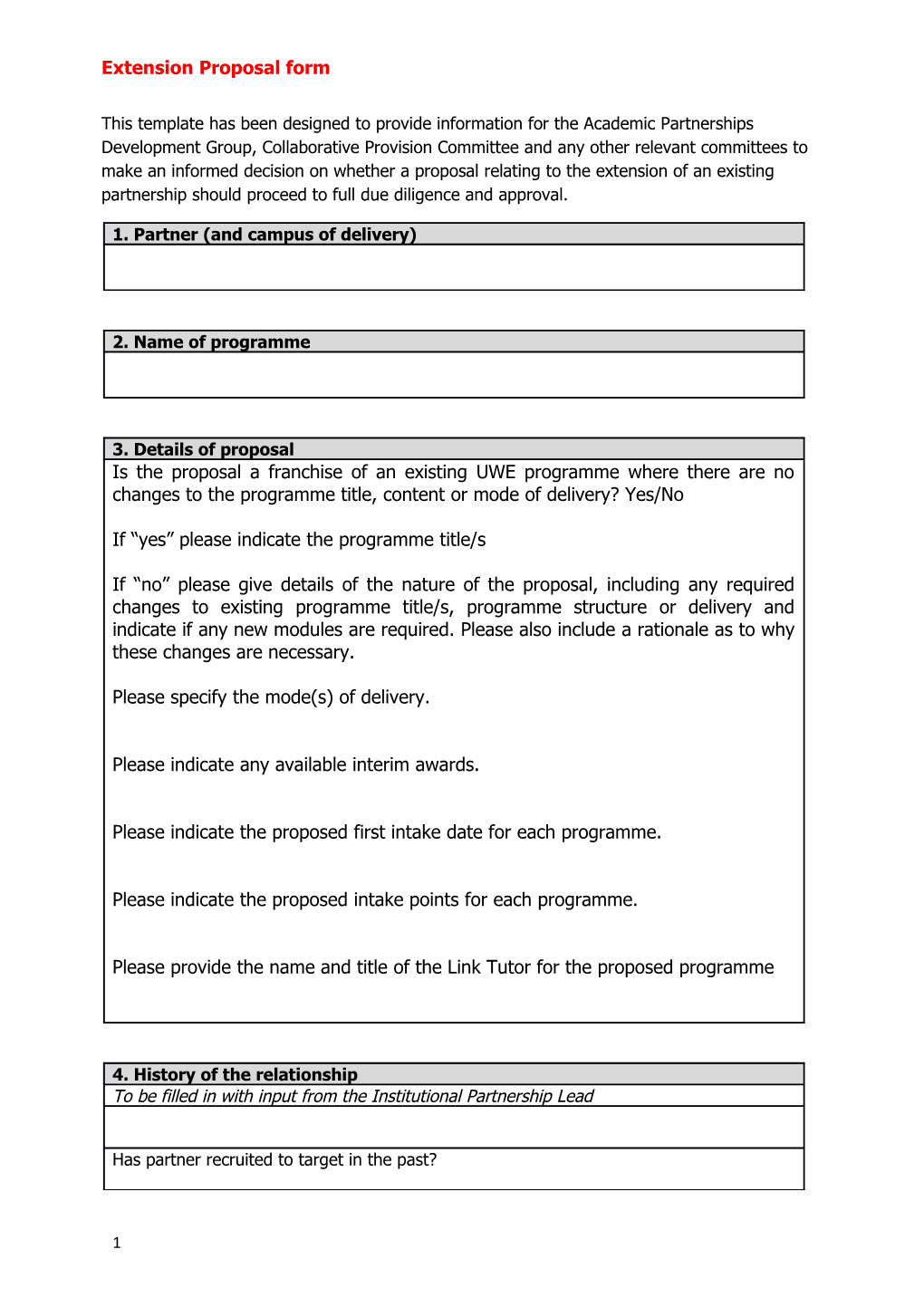 This Template Has Been Designed to Provide Information for the Global Development Group