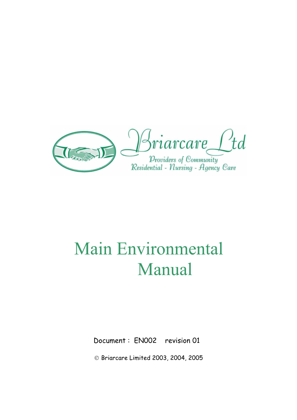 Main Environmental Manual