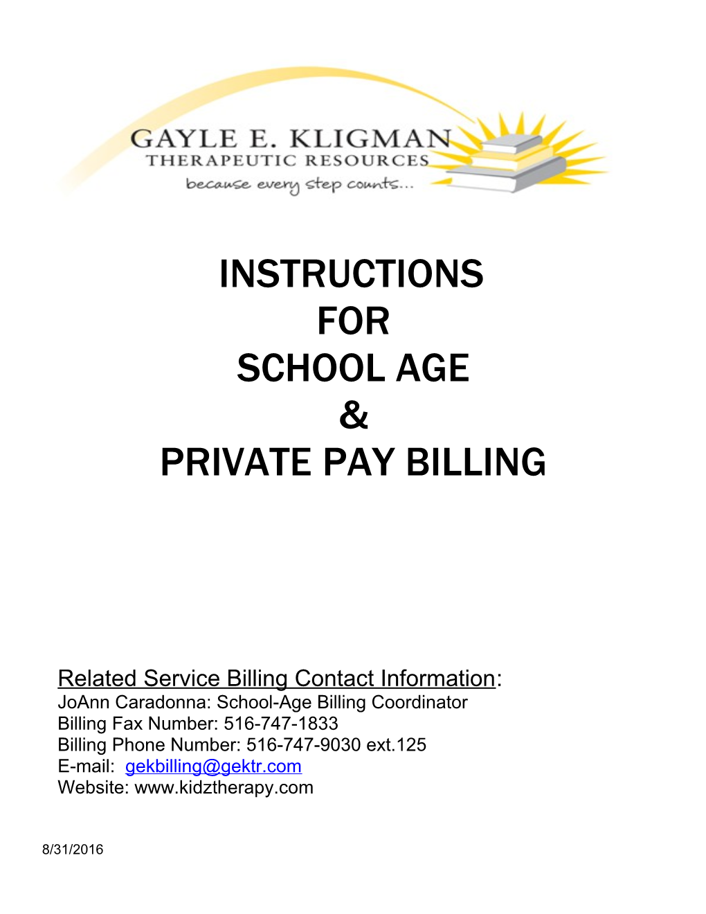 Related Service Billing Contact Information