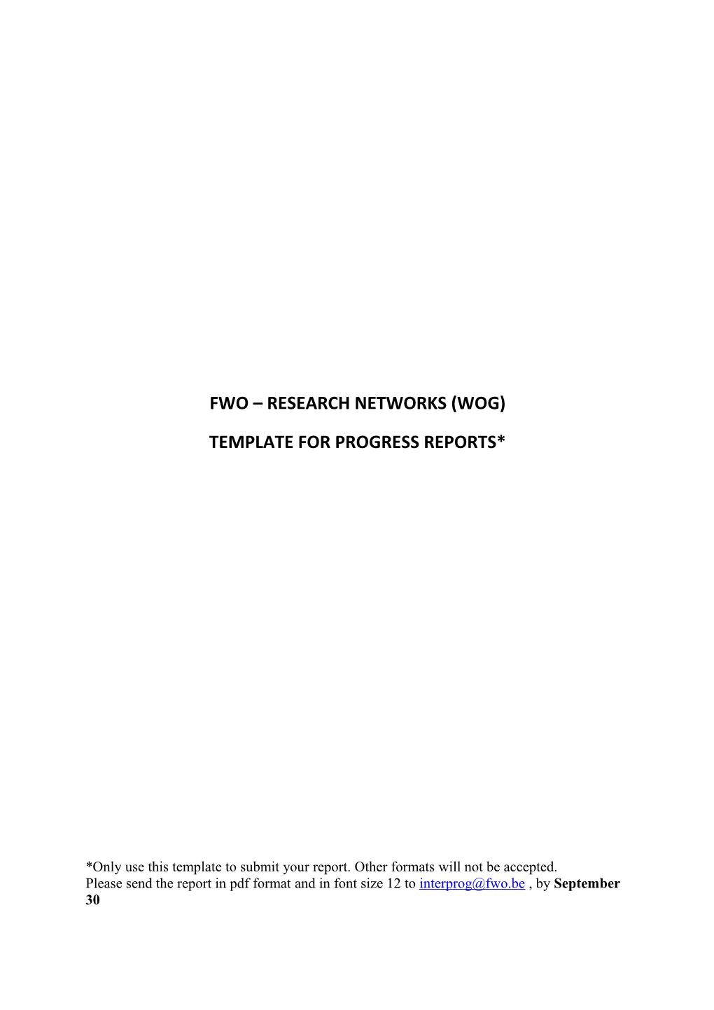 Fwo Research Networks (Wog)