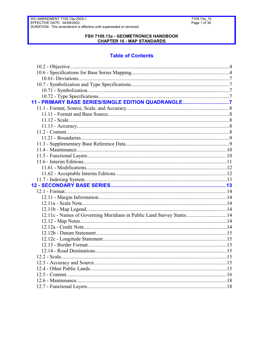 10.6 - Specifications for Base Series Mapping