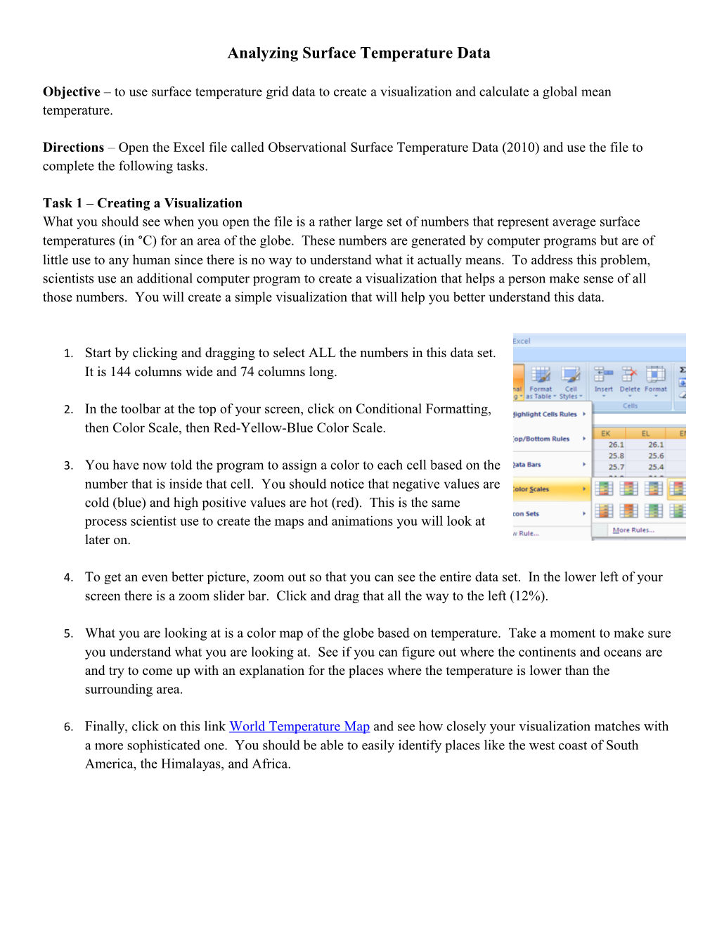 Analyzing Surface Temperature Data