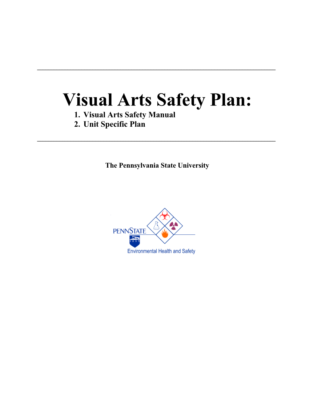 Visual Arts Safety Plan