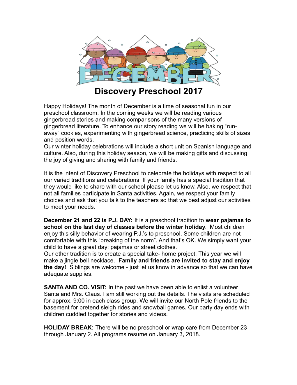 Discovery Preschool 2017