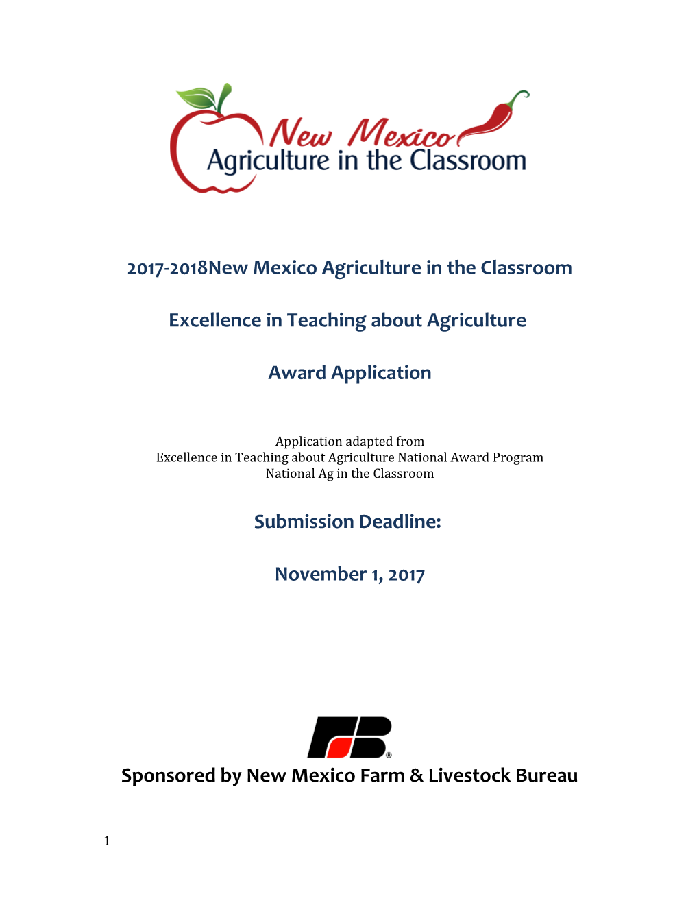 2017-2018New Mexico Agriculture in the Classroom