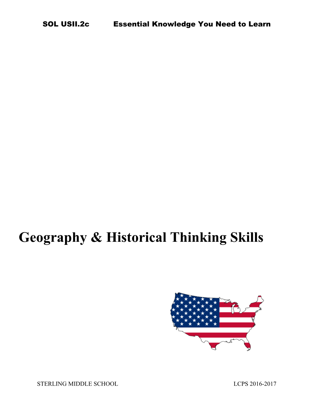 Geography Historical Thinking Skills