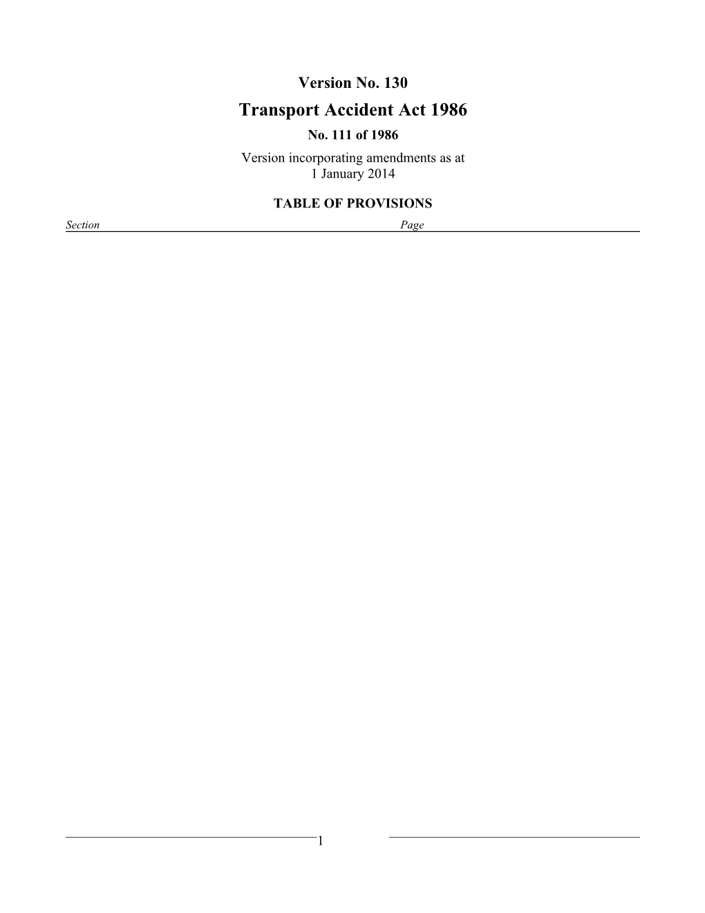 Transport Accident Act 1986