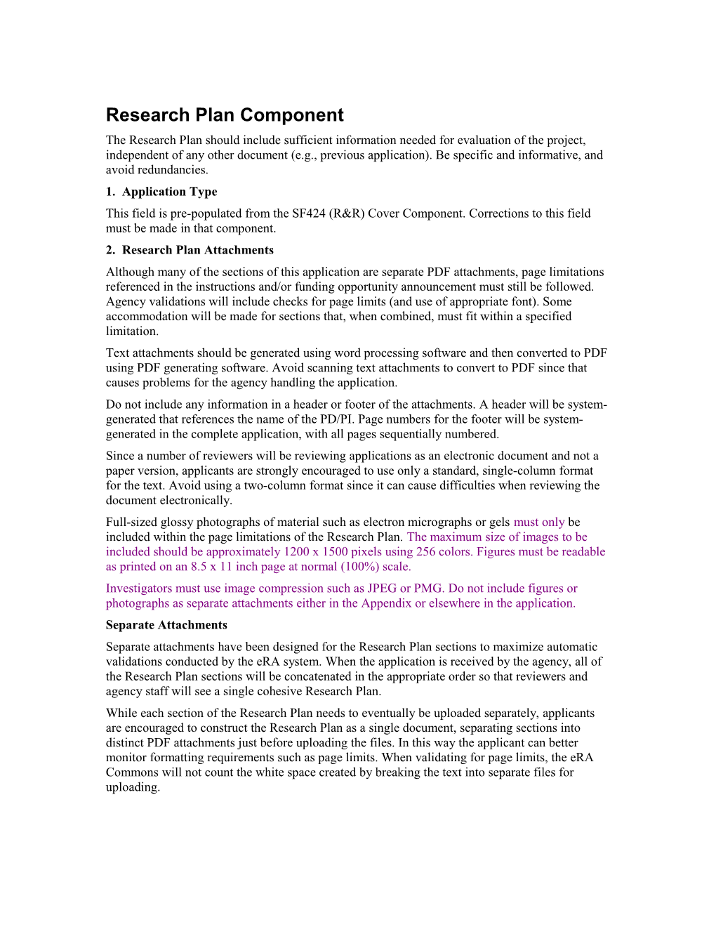 Research Plan Component