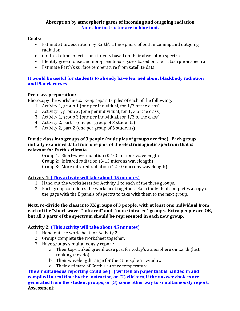 Absorption by Atmospheric Gases of Incoming and Outgoing Radiation