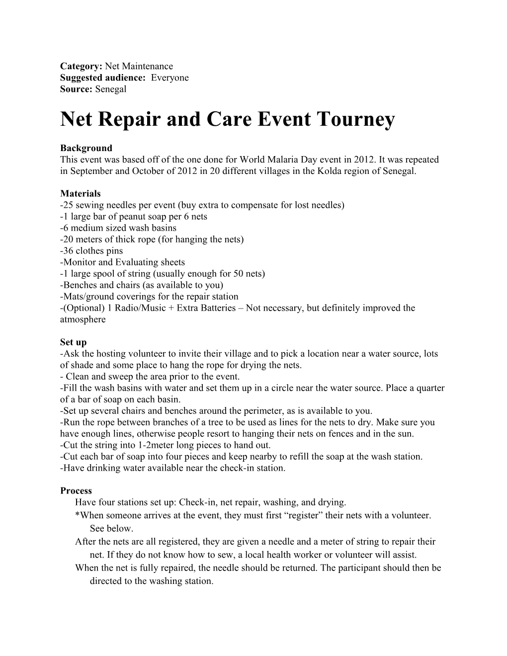 Net Tourney Case Study