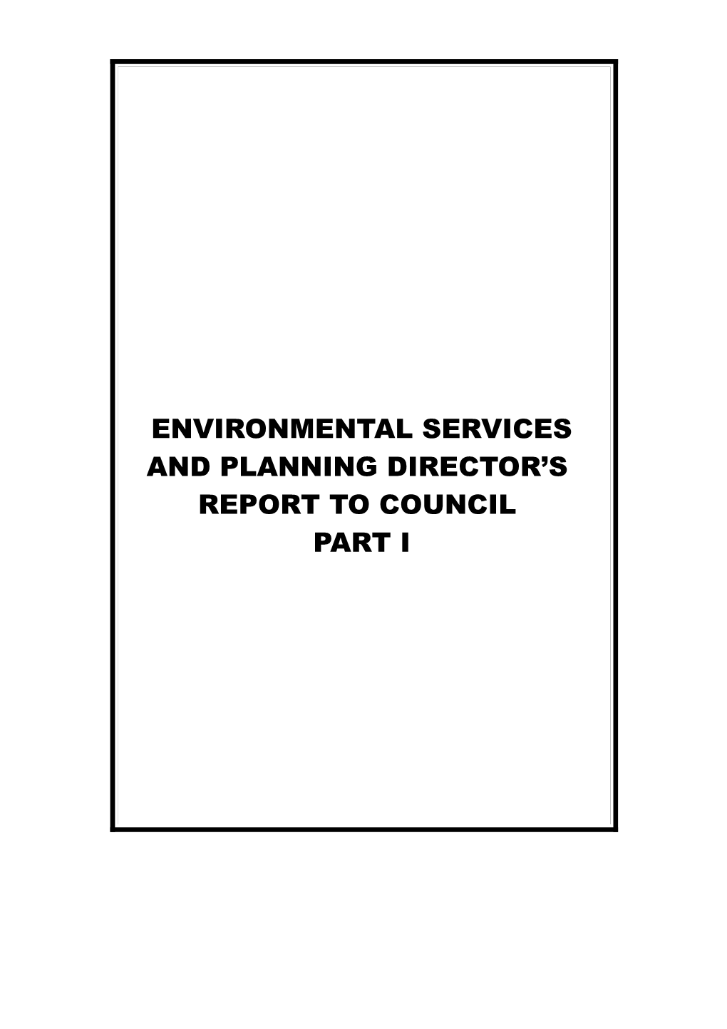Environmental Services and Planning Director S